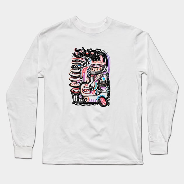 modern face Long Sleeve T-Shirt by Daria Kusto